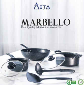 Asta New Marbello 7 Pcs Cookware Set